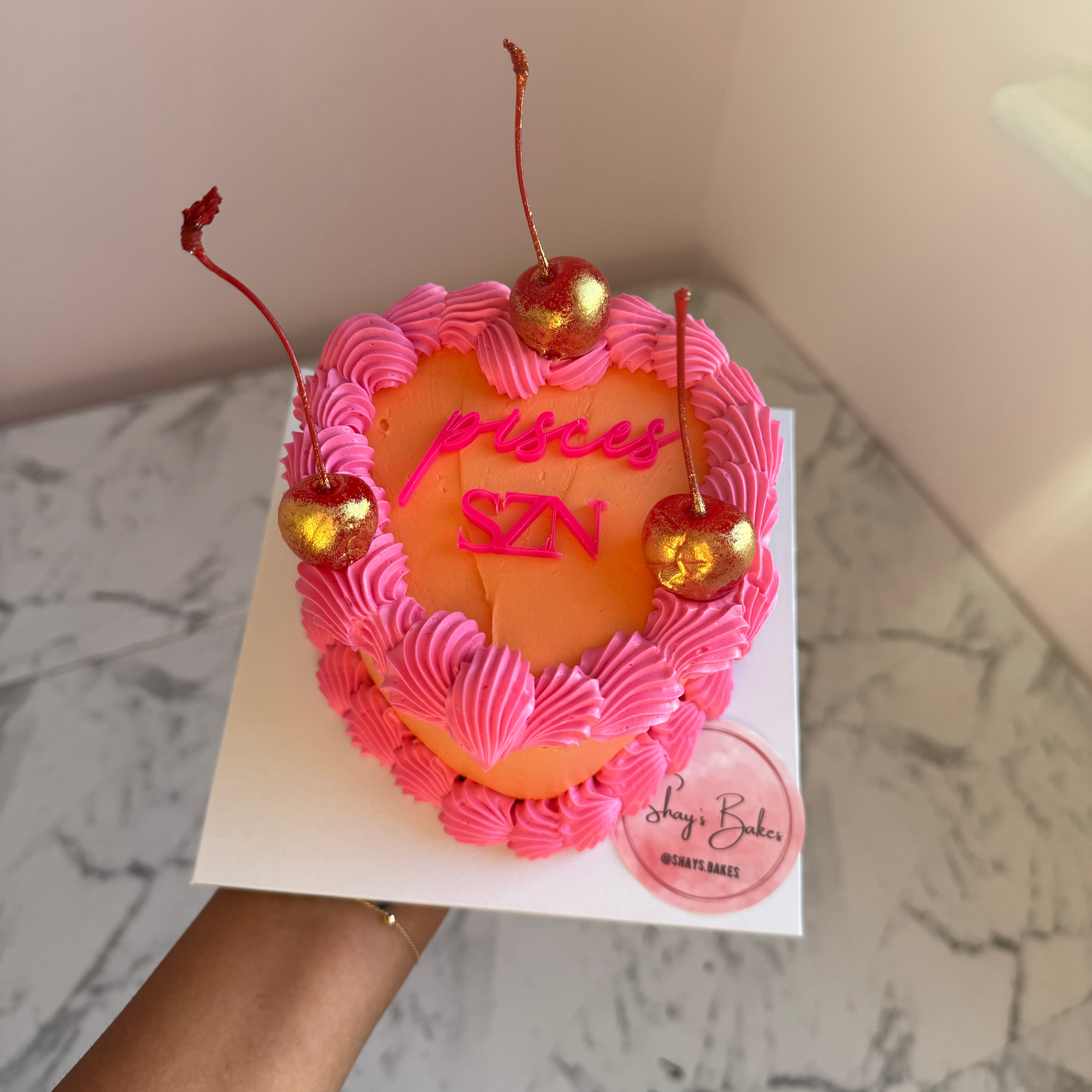 Vintage Heart Cake