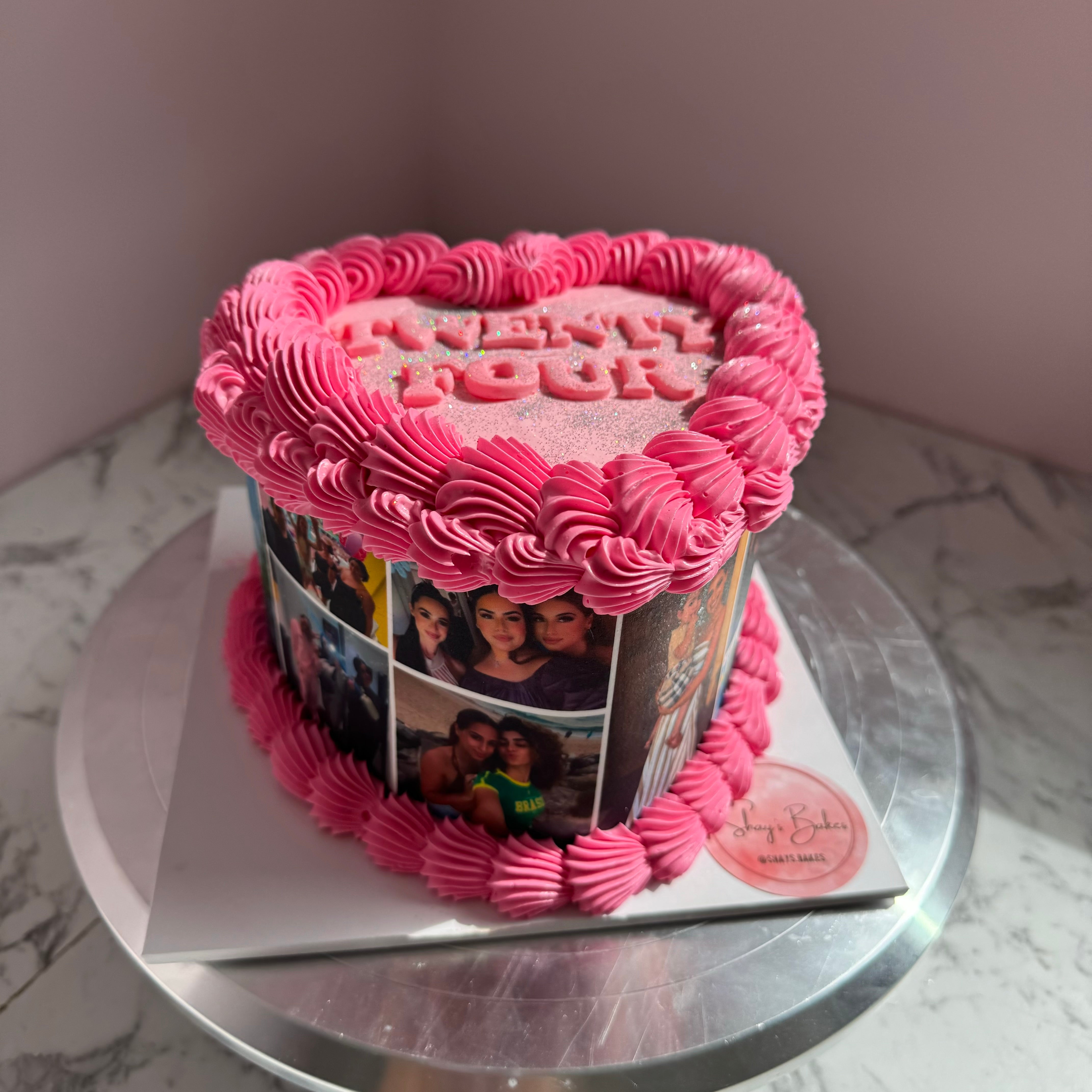 Round/Heart Cake Edible Image Reel Cake