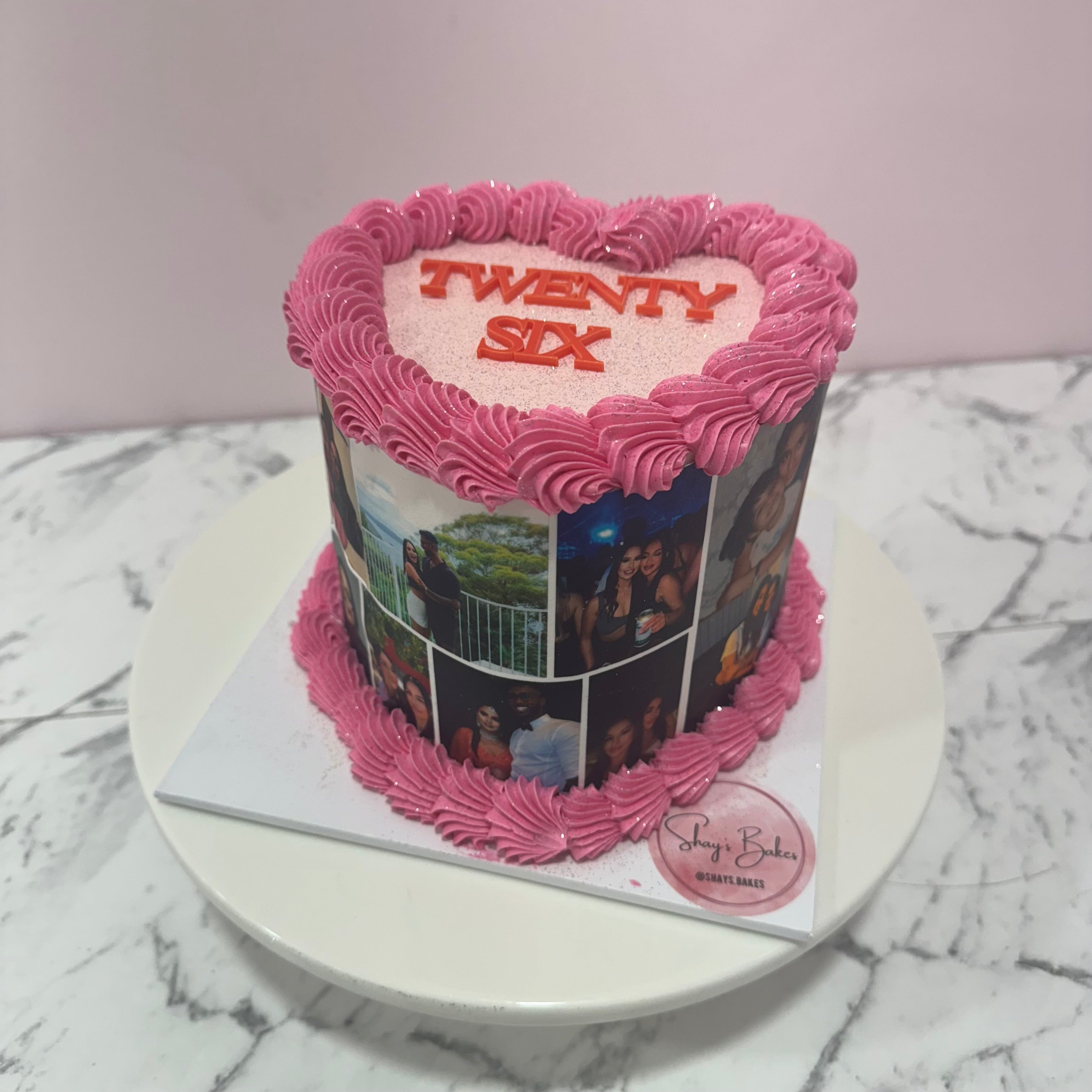 Round/Heart Cake Edible Image Reel Cake